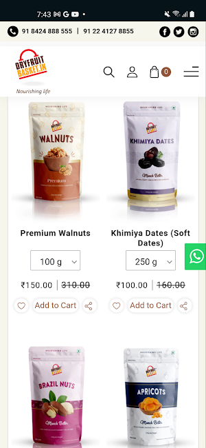 DryFruitBasket.in Screenshot 1