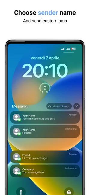 Sms Alias - Choose your name Screenshot 1