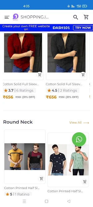 Online shopping app Screenshot 1