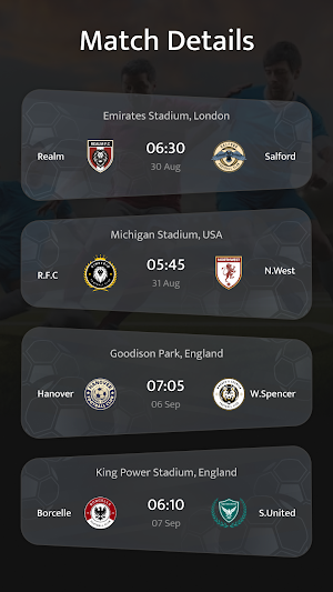 Live Football TV & Score Screenshot 1