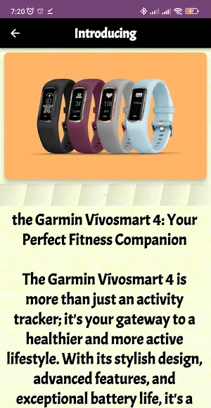 Garmin vívosmart 4 guide Screenshot 0