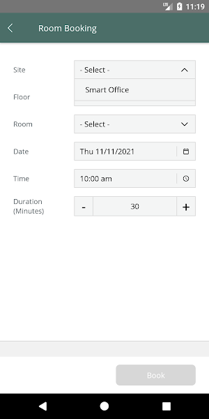 FootfallCam Room Booking Screenshot 2
