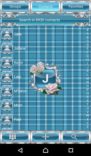 White Roses Dialer theme Screenshot 1