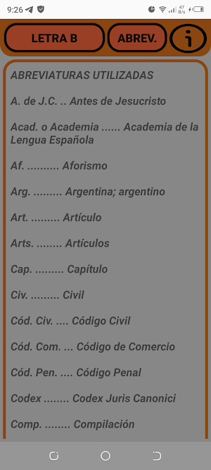 Diccionario Juridico Legal Screenshot 3