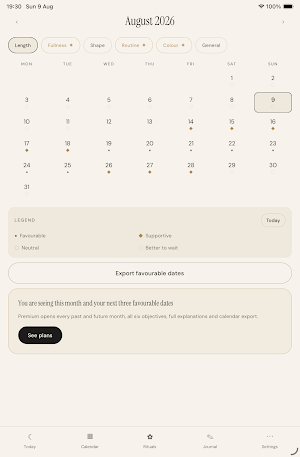 LunaCut: Lunar Hair Calendar Screenshot 3