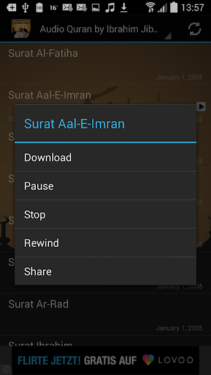 Audio Quran by Ibrahim Jibreen Screenshot 3