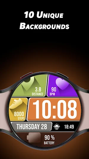 Colorful Tiles 2 - Watch face Screenshot 1