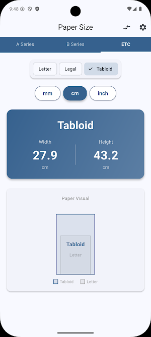 Paper Size Converter(20자) Screenshot 3