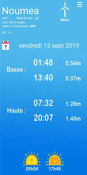 Marées NC Screenshot 1