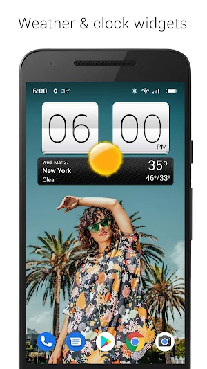 Sense V2 Flip Clock & Weather Screenshot 0