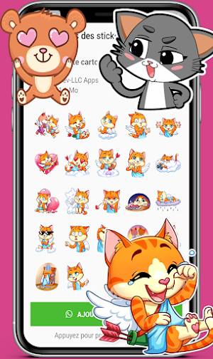 cute cartoon stickers Screenshot 1