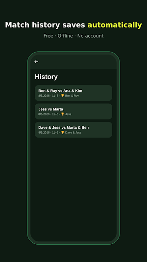 Pickleball Scorekeeper & Rally Screenshot 0