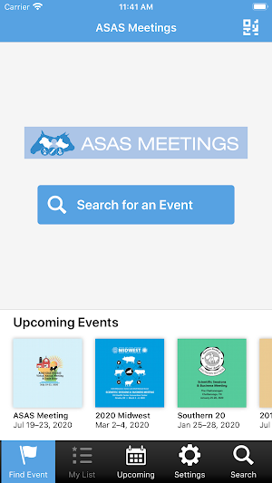 ASAS Meetings Screenshot 1