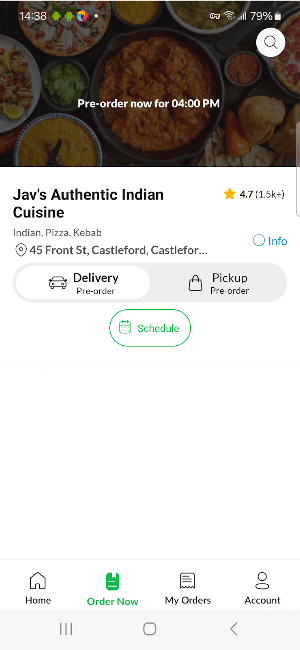 Javs Authentic Indian Cuisine Screenshot 2