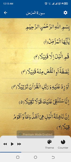 Surah Muzammil سورة المزمل Screenshot 2