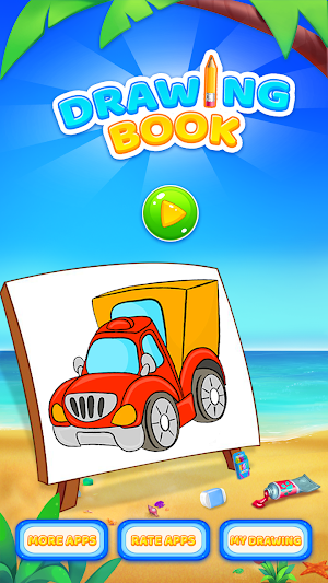 Vehicle Drawing and Coloring Book Screenshot 0