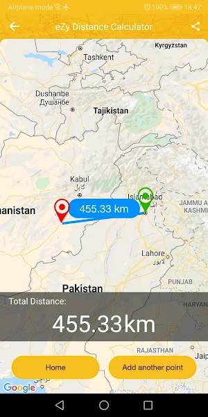 eZy Distance Calculator-Measure GPS points & area Screenshot 1
