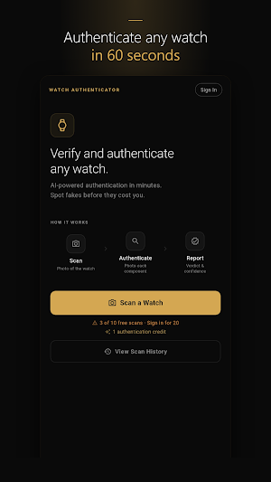 Watch Authenticator: AI check Screenshot 0