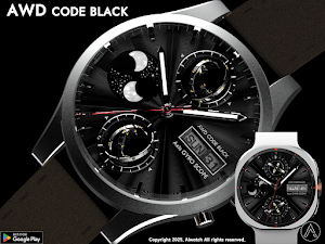 AWD Code Black Watchface Screenshot 1