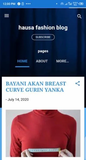hausa fashion blog Screenshot 0