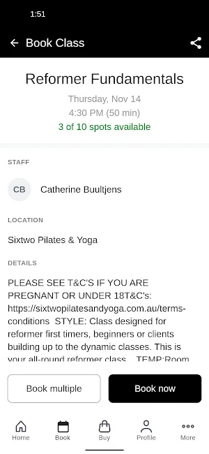 Sixtwo Pilates & Yoga Screenshot 2