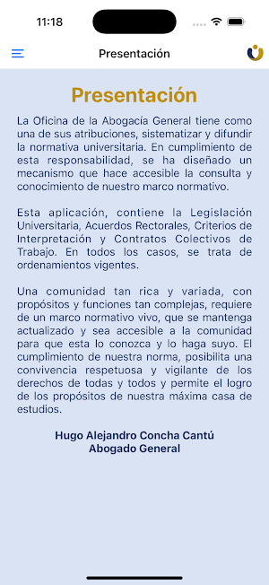 Legislación UNAM Screenshot 1