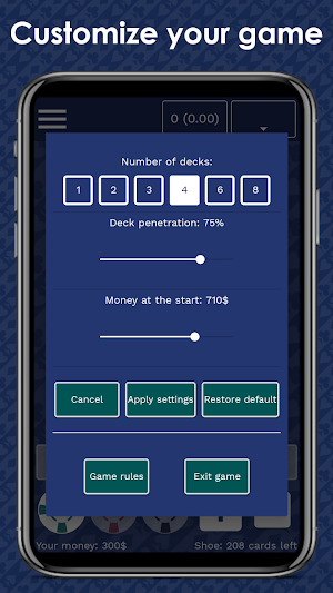 Blackjack: Card counting and strategy Screenshot 3