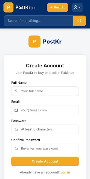 PostKr: Buy & Sell in Pakistan Screenshot 1