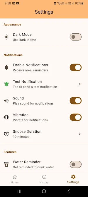 Meal Reminder: Gym Timer Screenshot 3
