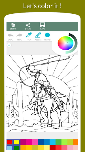 Cowboy Coloring Book Screenshot 2