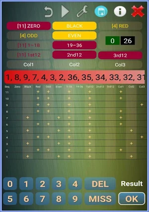 Ultimate Roulette Bet Counter & Predictor Tool Screenshot 3