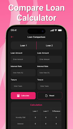 LoanCash - EMI Loan Calculator Screenshot 2
