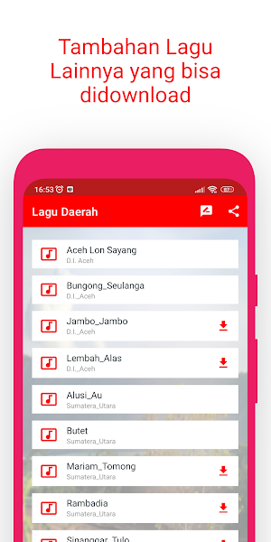 Koleksi Lagu Daerah 2025 Screenshot 3