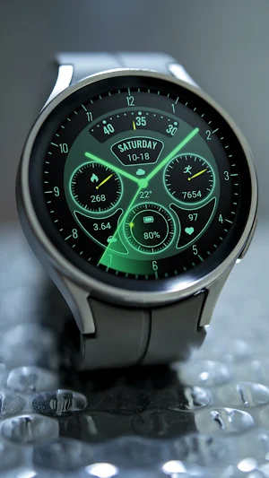 Glow Green Field Analog Watch Screenshot 3