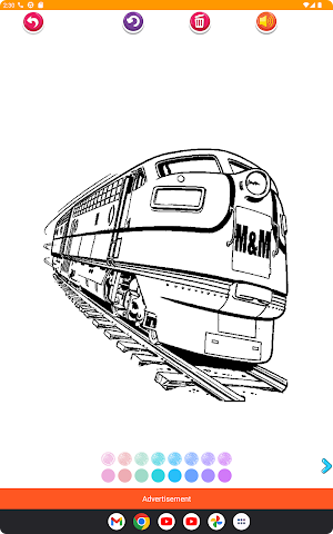 Coloring Fast Train Screenshot 3
