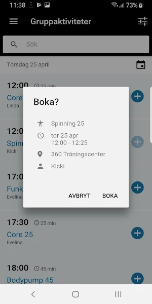 360 Träningscenter Screenshot 2