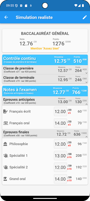 Simulations au Baccalauréat Screenshot 3
