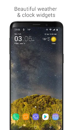 Transparent clock & weather - forecast & radar Screenshot 0