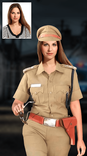 Woman Police Suit Photo Editor Screenshot 1