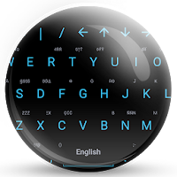 Keyboard Theme Flat Black Blue