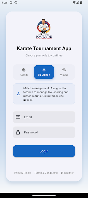 Karate Tournament App Screenshot 1