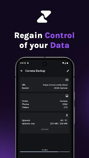 Zimly: S3 Backup Screenshot 0