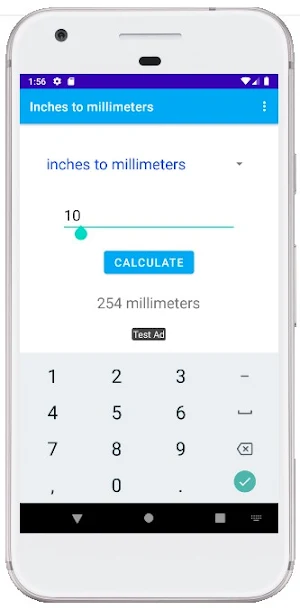 Convertidor Pulgadas a Milimetros Screenshot 1