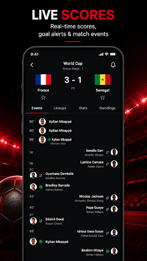 Football Live Scores: Whistle Screenshot 1