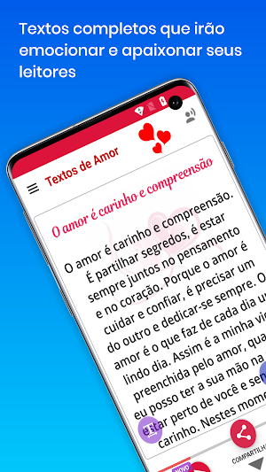 Textos de Amor - Lindas Frases, Mensagens e Vídeos Screenshot 1