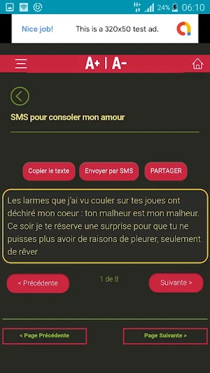 Message de condoléances touchantes Screenshot 2
