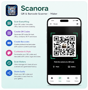 Scanora - QR & Barcode Maker Screenshot 1