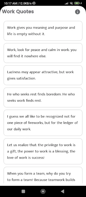 Work Quotes and Sayings Screenshot 0