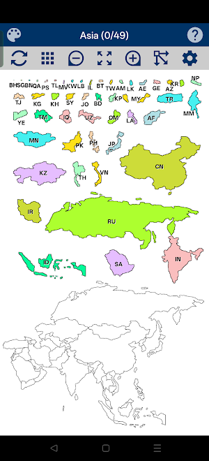 Asia Map Puzzle Screenshot 0