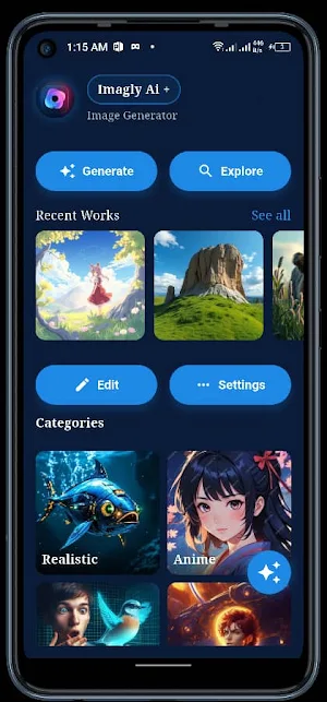 Imagly AI - AI Image Generator Screenshot 0